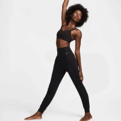 Nike Women's Zenvy Dri-FIT High-Waisted Joggers (010 - Black/Black) -TCRunning Shop AURORA FV7924 010 PHSFM001 2000