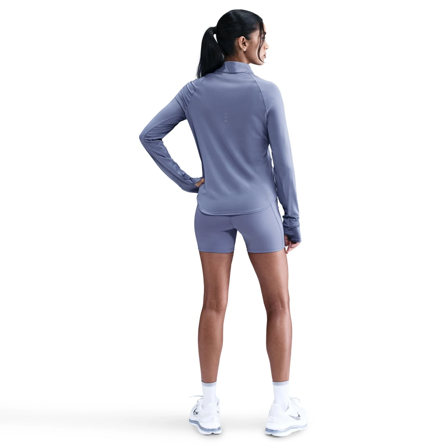 Nike Women's Swift Women's High-Waisted 4" Tight Running Shorts With Pockets (499 - World Indigo/Reflective Silver) 3 Nike Women's Swift Women's High-Waisted 4" Tight Running Shorts With Pockets (499 - World Indigo/Reflective Silver) - Image 3