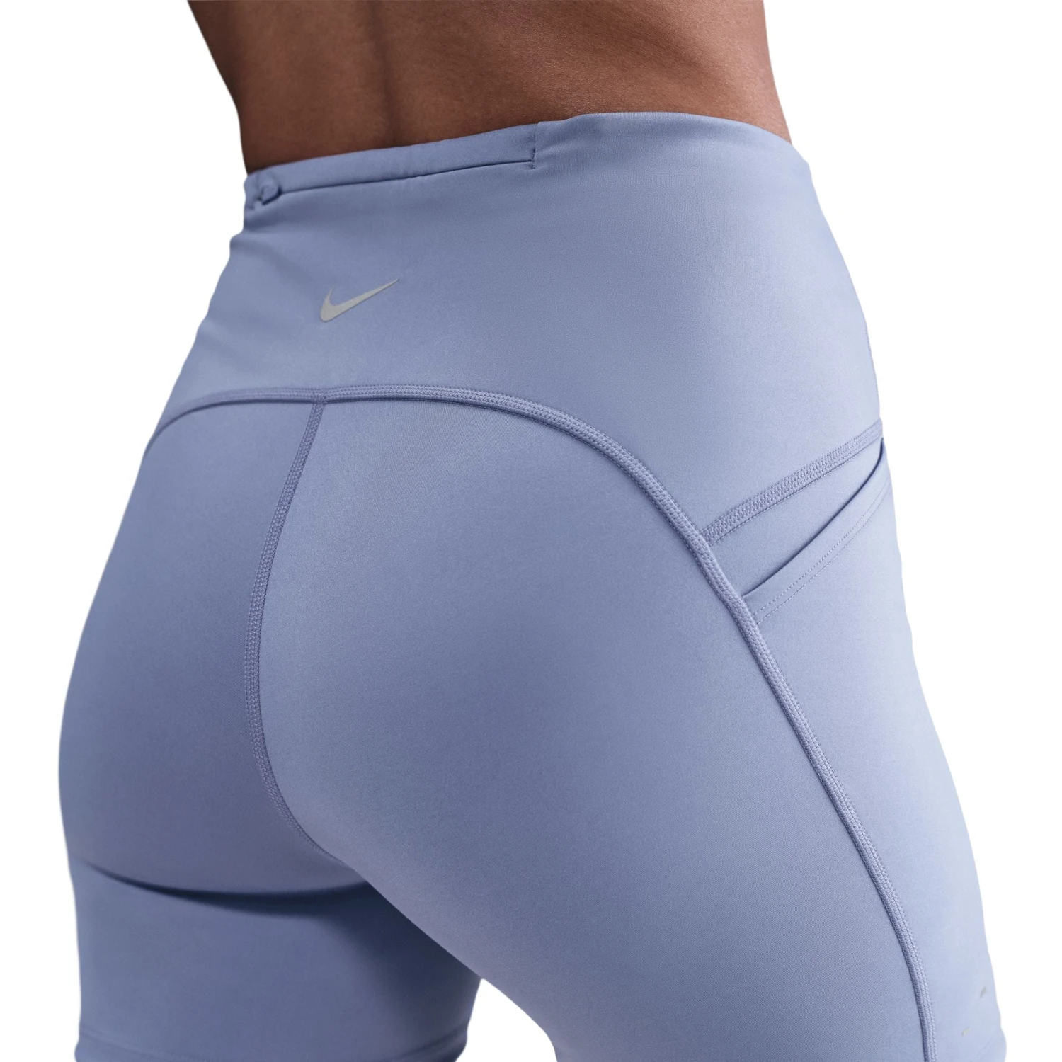 Nike Women's Swift Women's High-Waisted 4" Tight Running Shorts With Pockets (499 - World Indigo/Reflective Silver) 4 Nike Women's Swift Women's High-Waisted 4" Tight Running Shorts With Pockets (499 - World Indigo/Reflective Silver) - Image 4