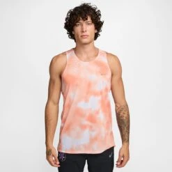 Nike Men's Running Division Breathe Dri-FIT ADV Running Tank Top (844 - Apricot Agate/Reflective Black)