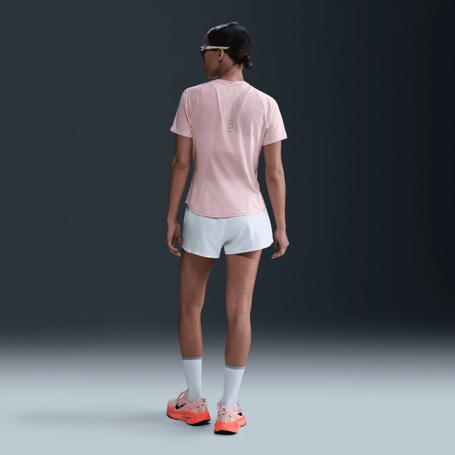 Nike Women's Swift Dri-FIT Short-Sleeve Running Top (607 - Atmosphere/Reflective Silver) 4 Nike Women's Swift Dri-FIT Short-Sleeve Running Top (607 - Atmosphere/Reflective Silver) - Image 4