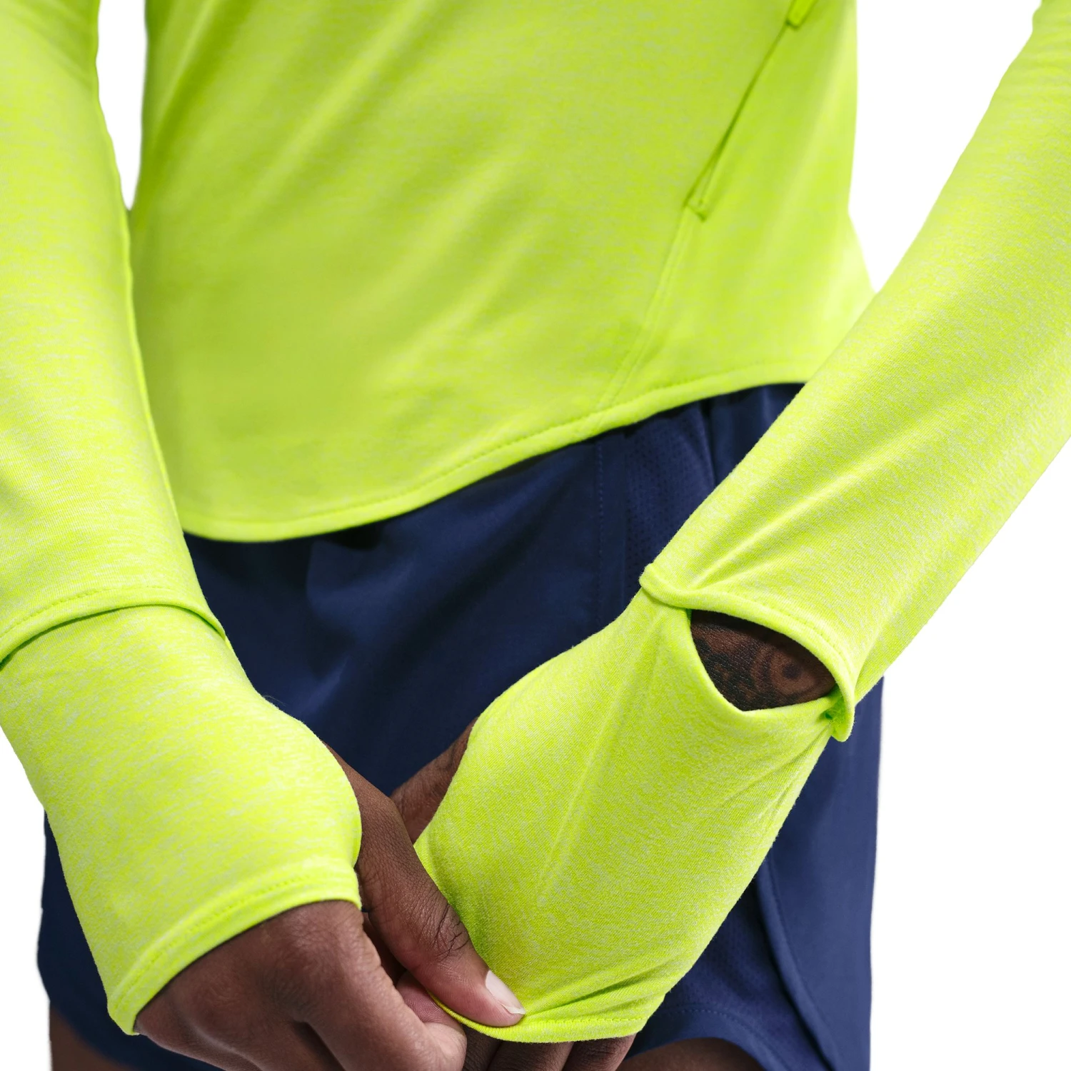 Nike Women's Swift Dri-FIT UV 1/4-Zip Running Top (389 - Cyber/Heater/Reflective Silver) 6 Nike Women's Swift Dri-FIT UV 1/4-Zip Running Top (389 - Cyber/Heater/Reflective Silver) - Image 6