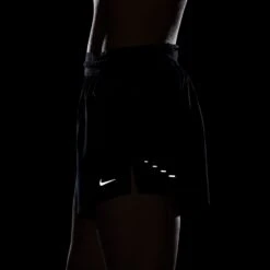 Nike Women's Swift Dri-FIT Mid-Rise 2.5" Brief-Lined Running Shorts (010 - Black/Reflective Silver) -TCRunning Shop AURORA HQ0638 010 PHSYM200 2000