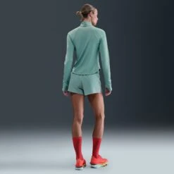 Nike Women's Swift Dri-FIT Mid-Rise 2.5" Brief-Lined Running Shorts (017 - Cannon/Reflective Silver) -TCRunning Shop AURORA HQ0638 017 PHSBMG01 2000