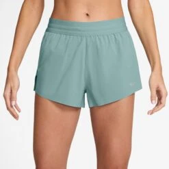 Nike Women's Swift Dri-FIT Mid-Rise 2.5" Brief-Lined Running Shorts (017 - Cannon/Reflective Silver)