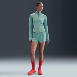 Nike Women's Swift Dri-FIT Mid-Rise 2.5" Brief-Lined Running Shorts (017 - Cannon/Reflective Silver) -TCRunning Shop AURORA HQ0638 017 PHSFMG01 2000