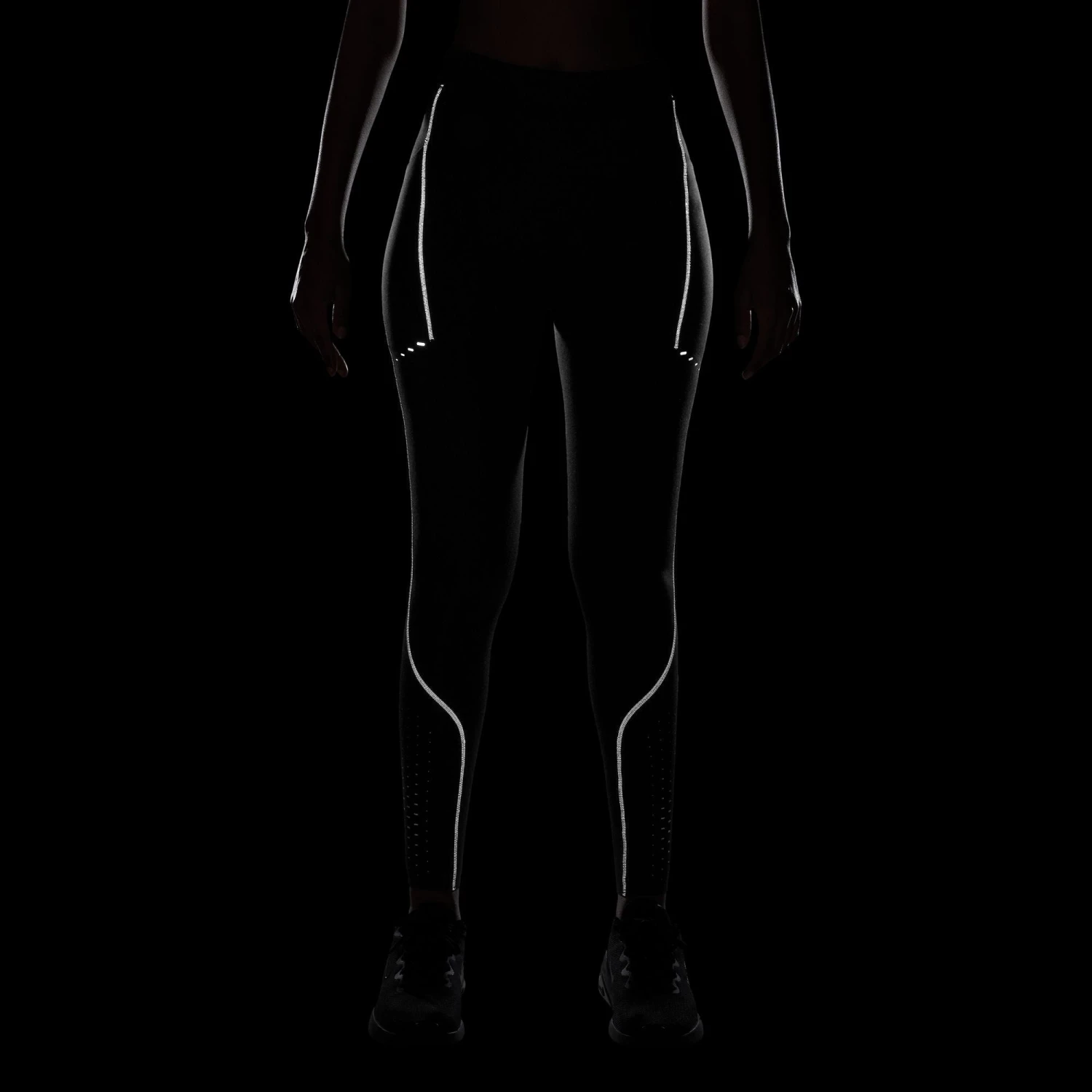 Nike Women's Swift High-Waisted 7/8 Running Leggings W/ Reflective Accents (010 - Black/Dark Smoke Grey) 7 Nike Women's Swift High-Waisted 7/8 Running Leggings W/ Reflective Accents (010 - Black/Dark Smoke Grey) - Image 7