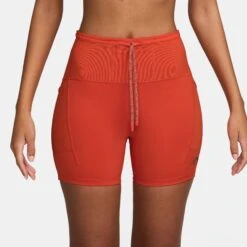 Nike Women's Dri-FIT High-Waisted 4" Tight Running Shorts (633 - Picante Red/Black)