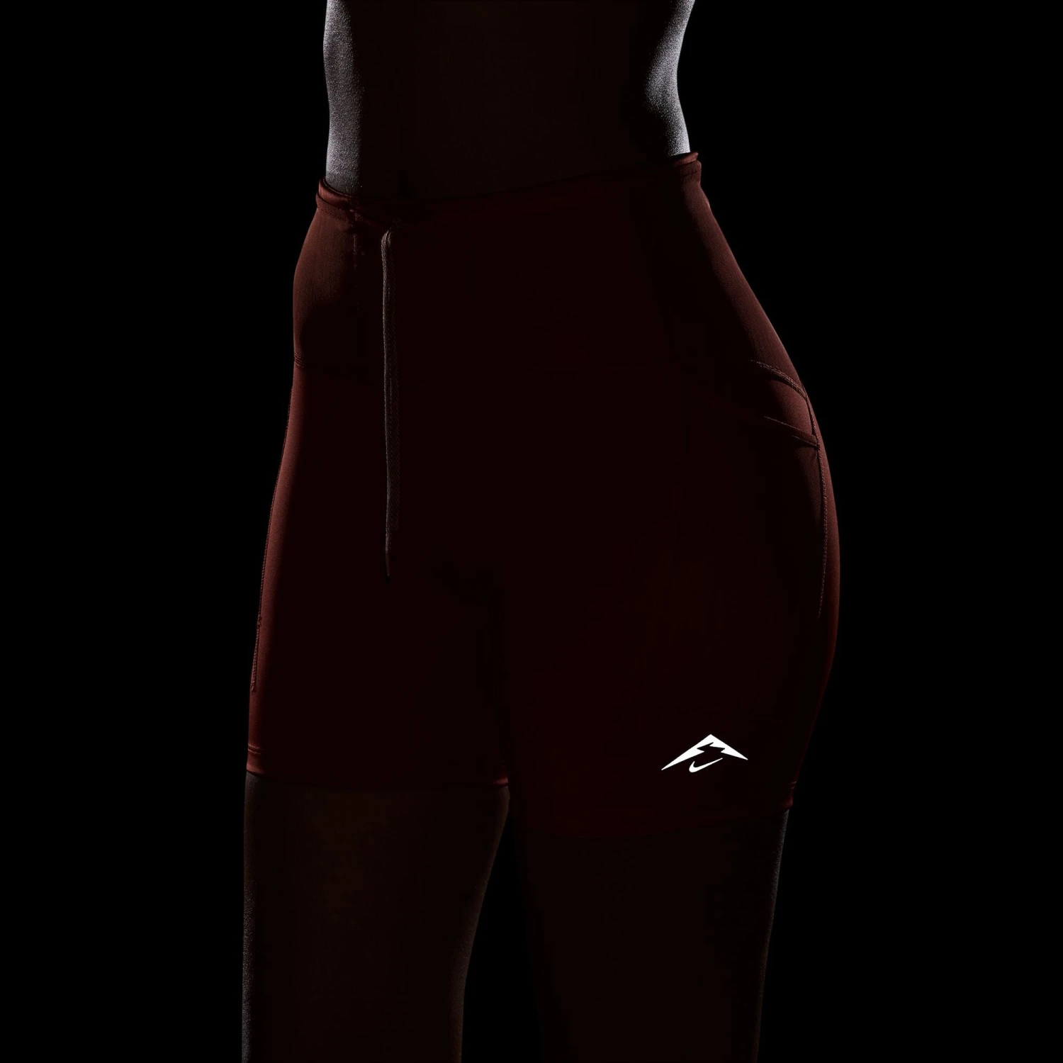 Nike Women's Dri-FIT High-Waisted 4" Tight Running Shorts (633 - Picante Red/Black) 7 Nike Women's Dri-FIT High-Waisted 4" Tight Running Shorts (633 - Picante Red/Black) - Image 7