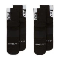 Nike Unisex Multiplier Running Ankle Socks (2 Pair) (010 - Black/White) -TCRunning Shop AURORA SX7556 010 PHCYD002 2000