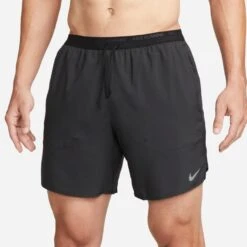 Nike Men's DRI-FIT Stride 7" Shorts (010 - Black/Black/Reflective Silver)