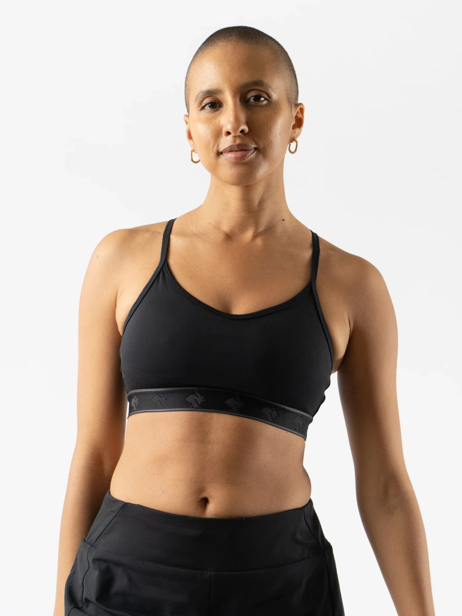 Women's Strappy Pocket Bra (Black) 1 Women's Strappy Pocket Bra (Black)