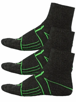 Unisex ISW Isolwool Trail Cuff 3-pair Pack (Charcoal)