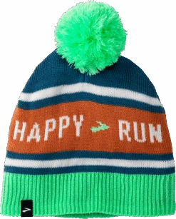 BROOKS Unisex Heritage Pom Beanie (499 - Run Happy Dark Ocean)