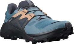 Salomon Women's Wildcross 2 GTX (Bluestone / Ebony / Sirocco) -TCRunning Shop L41457900 5 GHO WILDCROSS2WGTXBlu