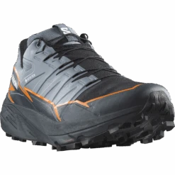Salomon Men’s Thundercross GORE-TEX (Flint Stone/Carbon/Orange Pepper) -TCRunning Shop L47383100 5 GHO THUNDERCROSSGTXFlintStone Carbon OrangePepper