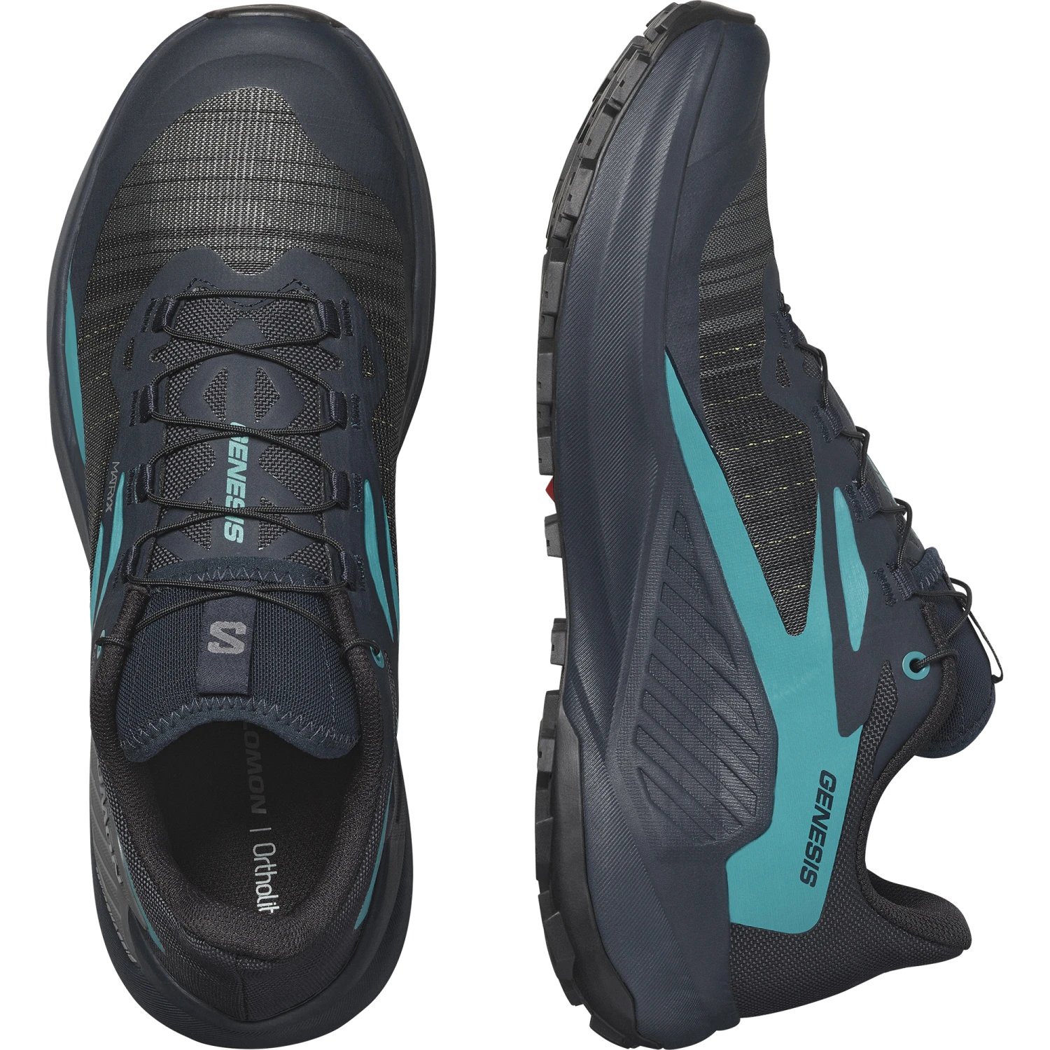 Salomon Men's Genesis (Carbon/Tahitian Tide/Quiet Shade) 4 Salomon Men's Genesis (Carbon/Tahitian Tide/Quiet Shade) - Image 4