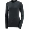 Salomon Women's Sense Aero Seamless Tee (Deep Black)