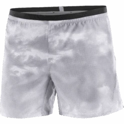 Salomon Men's Cross 5" AOP Short (White/Grey/Violet)