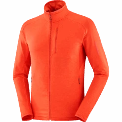 Salomon Men's Essential Lightwarm Full-Zip (Cherry Tomato)