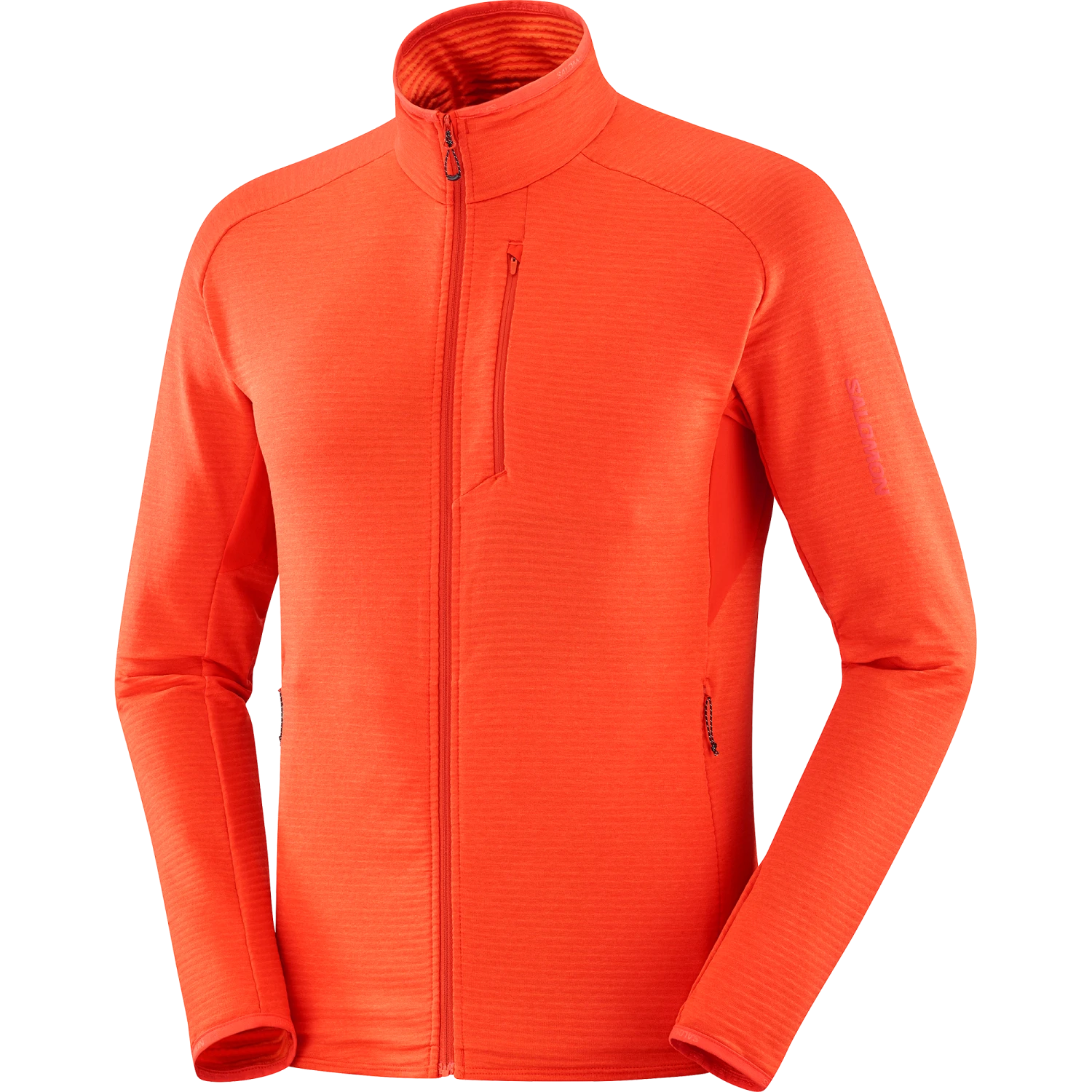 Salomon Men's Essential Lightwarm Full-Zip (Cherry Tomato) 1 Salomon Men's Essential Lightwarm Full-Zip (Cherry Tomato)
