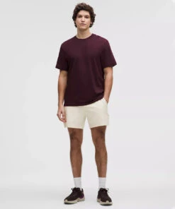 Lululemon Men's Pace Breaker Lined Short 5" (Light Ivory) -TCRunning Shop LM7B83S 033454 2