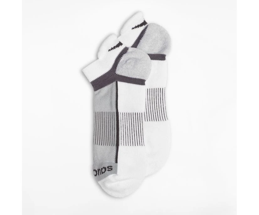 Saucony Inferno No Show Tab 3-Pack Socks (100 - White) 2 Saucony Inferno No Show Tab 3-Pack Socks (100 - White) - Image 2