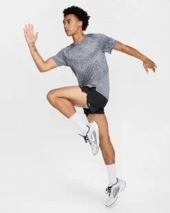 Nike Men's Stride Dri-FIT ADV Short-Sleeve Running Top (437 - Thunder Blue/Heather/Reflective Silver) -TCRunning Shop M NK DFADV STRIDE SS TOP 795d6dd9 1d3c 47af 9ff6 ded0a2ccfd35