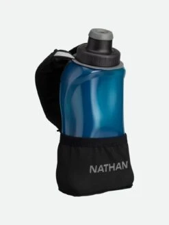 Nathan QuickSqueeze Lite 12oz Handheld (Black/Marine Blue)