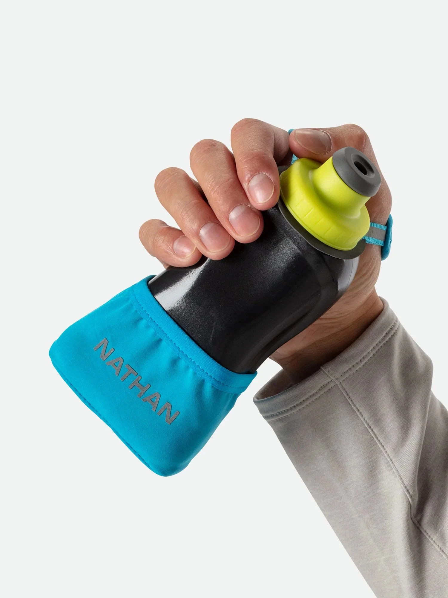 Nathan QuickSqueeze Lite 12oz Handheld (Finish Lime/Blue Me Away) 3 Nathan QuickSqueeze Lite 12oz Handheld (Finish Lime/Blue Me Away) - Image 3