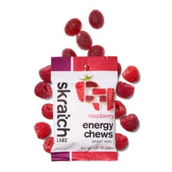 Skratch Labs Sport Energy Chews 9 Skratch Labs Sport Energy Chews -TCRunning Shop RaspberryEnergyChewSportFuelSingleFront