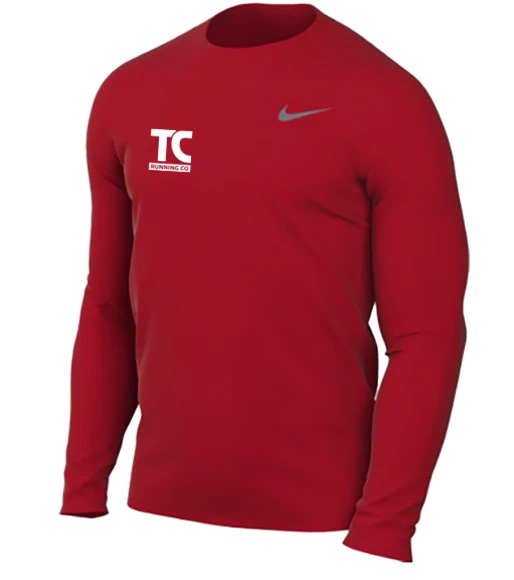 Nike Men’s TCRC Legend Long Sleeve Tee (657 - University Red) 1 Nike Men’s TCRC Legend Long Sleeve Tee (657 - University Red)
