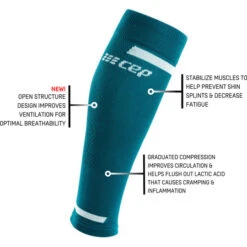 CEP Women's Run Calf 4.0 Compression Sleeve (Petrol) -TCRunning Shop The Run Calf Sleeves 4.0 petrol infograph 5 540x 7a3d0e9f de85 470b 87e5 a894dc5ef2b3