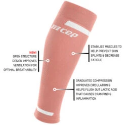 CEP Women's Run Calf 4.0 Compression Sleeve (Rose) -TCRunning Shop The Run Calf Sleeves 4.0 rose infograph 5 540x 3ae27651 d38e 45f9 88bb 9001f77002a3