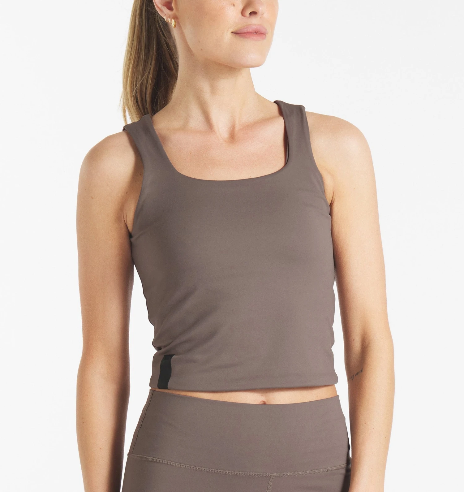 Women's Performa Fitted Tank (Dark Taupe) 1 Women's Performa Fitted Tank (Dark Taupe)
