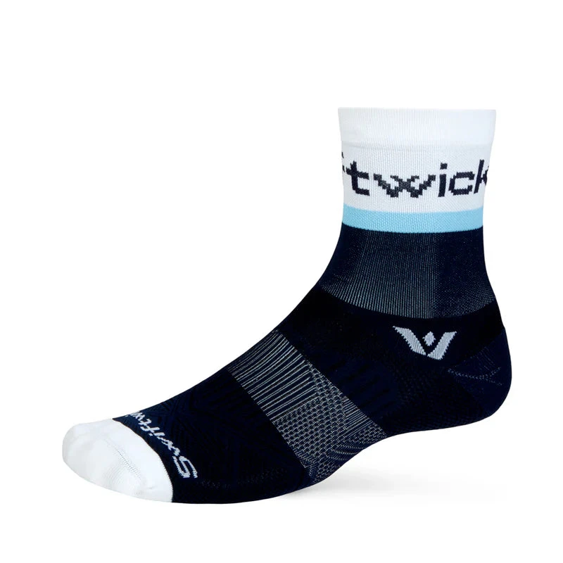 ASPIRE Mid-Crew Running Sock (Euro Stripe Navy Blue) 1 ASPIRE Mid-Crew Running Sock (Euro Stripe Navy Blue)