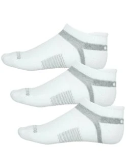 Saucony Inferno Cushion No Show Socks 3-Pack (101 - White)